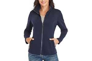 DILGUL Felpa Donna e Tasche, Maniche e Zip, Basic Tinta Unita, Manga Lunga