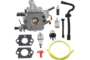 JRL Carburateur pour tronçonneuse Stihl MS192 MS192T MS192TC pour Zama C1Q-S258 Carburateur Tuyau Carburant