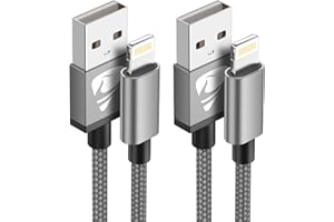 AIONEUS 2Pack 2M iPhone Charger Cable, MFi Certified Lightning Cable Nylon iPhone Charging Cable Fast Charging iPhone Cable Lead for iPhone 14 13 12 11 XS XR X Pro Max Mini 8 7 6S 6 Plus 5S SE iPad AirPods