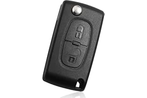 AEVORANT 2-Bottoni Guscio Chiave Auto CE0536, Custodia Chiave Ricambio, Cover Telecomando, Telecomando Custodia Chiave, Cover Guscio Chiave Compatibile con Partner Citroen C2 C3 C4 C5 C6 C8 Peugeot 207 307 308