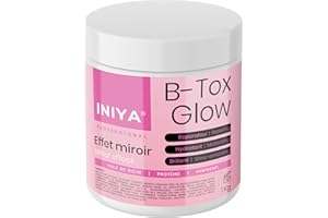 B-Tox Capillaire Sans Formol 1kg | Huile de Ricin, Protéine & Panthenol | Effet Miroir, Réparation, Hydratation | B-Tox Glow Iniya Professional