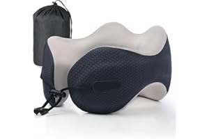 Radikor Nackenkissen Flugzeug, Reisekissen Memory Foam, U-förmiges Travel Neck Pillow Nackenhörnchen Erwachsene, Ergonomisch Flugzeug Kissen mit Aufbewahrungstasche für Flugzeug Auto Zuhause Büro Zug
