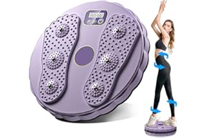 YOYIAG Portable Waist Twisting Disc: 27.5cm Waist Twisting Board for Home Use with Electronic Counting, Workout Twist Boards for Aerobic Exercise and Toning Workout - Purple