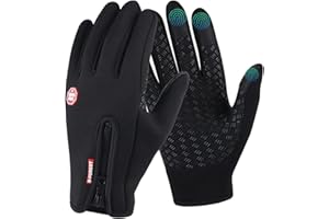 RooRuns Winter Gloves, Lightweight Touchscreen Gloves Thermal Gloves, Non Slip Cycling Gloves Driving Gloves Running Gloves Waterproof Gloves For Men Women