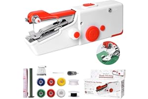 PIAEK Máquina de Coser Portátil, Minimáquina de Coser Eléctrica con Puntada Rápida para Principiantes y Adultos, Fácil de Usar, Adecuada para Coser Ropa, Viajes Familiares y Bricolaje