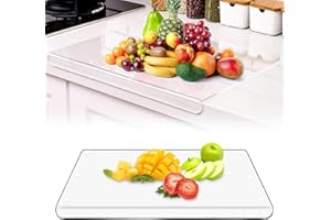 YIZEMAY Tagliere in Acrilico Trasparente per Cucina, Tagliere Grande con Bordo, Tagliere in polietilene resistente Con piedini antiscivolo, Tagliere Trasparente Cucina con Bordo 43 x 33cm, regali da cucina
