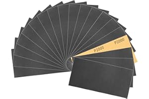 Sruhrak 30 Pezzi Carta Abrasiva 93x230mm Impermeabile Carta Vetrata Grana 2000 Levigatura per La Lucidatura di Automobili, Resine, Metalli e Plastiche
