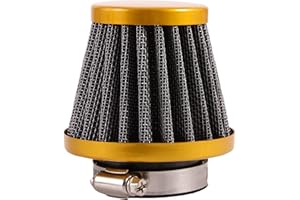 GOOFIT Air Filter 35mm Gloden Metal Motorcycle Air Filter Replacement for 50CC 70CC 90CC 110CC PZ16 PZ19 PZ22 Carburetor Scooter DirtBike ATV