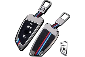 Teenpull für BMW Autoschlüssel Hülle mit Schlüsselanhänger und Geschenkbox, Schwere Metallschutzhülle 2, 5, 6, 7, X1, X2, X3, X5, X6, GT Wasserdicht Schlüsselhülle, Auto Zubehör