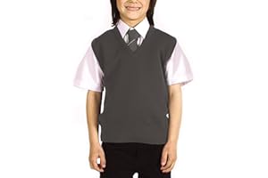 CKL Boys School Uniform V Neck Sleeveless Slipover Wool Mix Tanktop Jumper
