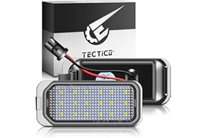 ‎TECTICO TECTICO LED Kennzeichenbeleuchtung Nummernschildbeleuchtung SMD Canbus Ultra Weiß Kompatibel mit Ford Focus Mk2 Mondeo Mk4 Fiesta Mk7 Kuga S-Max, 2 Stücke