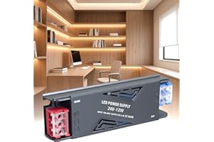 SUCIKORIO 24V 12W LED Transformer, Ultra Slim LED Driver 240V AC to 24V DC 0.5A 12 Watt Quiet Low Volt Converter LEDs Power Supply Constant Voltage For Indoor, LEDs Strip, Wall Lamp