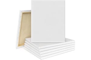 Tebery 10 Stück 30x40cm Keilrahmen, Leinwand Set aus 100% Baumwolle, Weiße Künstler Leinwand für Acryl und Öl Malerei Sowie, Zeichnen