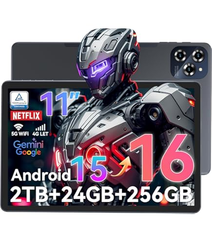 ODEA Tablet 11 Inch, S11 Android 14 Tablets with 256GB ROM