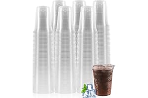 WUHUIXOZ 300 Transparente Partybecher aus Kunststoff (350ml) für Geburtstage, Taufen, Hochzeiten, Weihnachten & Partys - Getränke & Desserts - Stabil & Mehrweg