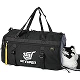 SKYSPER Borsone Palestra 30L, Borsa da Palestra Divisorio Bagnato e Asciutto Borsone da Viaggio Impermeabile con Scompartimen