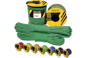‎EDCX EdcX 3mm Nylon Paracord 425 (15, 30, 50 und 100m) - Typ II, 100% Nylonseil, 3 Litzen Seil, 3mm Nylonseil in vielen Farben| Solid Color