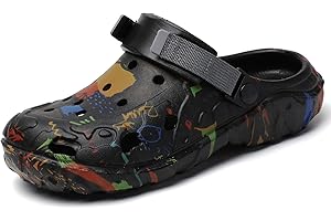 CERYTHRINA Sabots Hommes Respirants Antidérapants pour Le Jardin | Sandales Légères à Motifs pour Plage, Piscine et Randonnées d'Été | Chaussures Confortables Taille EU 35-47