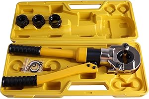CNCYEAH Juego de alicates de presión de 16-32mm 6T con alicate de presión de contorno TH, alicate de crimpado PEX con calibradores, muelles de flexión, alicate de presión manual, juego de alicates de