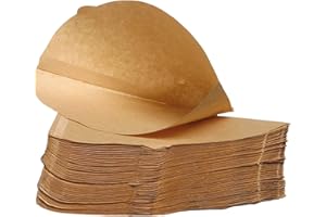 Quailitas Unbleached Coffee Filter Papers [Pack of 100] – Size 4, Natural Paper Coffee Filters for Pour Over/Drip Coffee Maker, Disposable Cone Filter Paper, Hot Pressed, Biodegradable