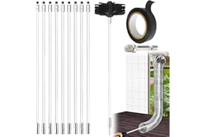 CXAFQ 12 Pcs Chimney Cleaning Brush Kit, Flexible Chimney Sweep Kit, Sink Unblocker, Suitable For Chimneys, Hood Ducts, Boiler Walls, Dryer Vents, Sewage Pipe Sweeping Kit, One Brush For Multiple Uses