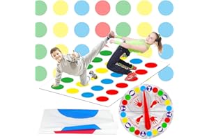 TYFYH Twister Jeux pour Enfants, Jeux d'anniversaire pour Enfants de 6 Ans, Tapis de Jeu Twisting,Tapis de Jeu d'Équilibre, Jeux de Famille, Jeux Amusants pour Enfants, Jeu d'Equipe