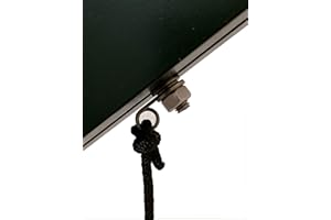 GAO Flora Pack of 60 Universal Plant Holders Eyelet Hook Combination Stainless Steel with M6 Hammer Head Screws for Hanging Cucumber Nets, Trellis for Tomatoes