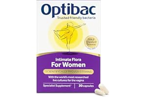 Optibac Probiotics for Women - Vaginal Probiotics - Most Researched Strains for Intimate Flora - Lactobacillus Reuteri RC-14 & Lactobacillus Rhamnosus GR-1-30 Vegan Capsules