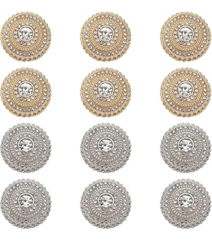 12 Bottoni A Coda Metallici - Nero/Argento 25x10 Mm Per Cucito - Foto 5