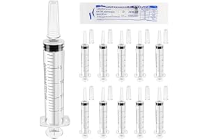 VooGenzek 10 Pezzi 20ml Strumento di Misurazione del Liquido con Cap, Tubo Multiuso di Plastica, per Laboratori Industriali, Erogazione di Liquidi e Irrigazione, in Involucro Individuale