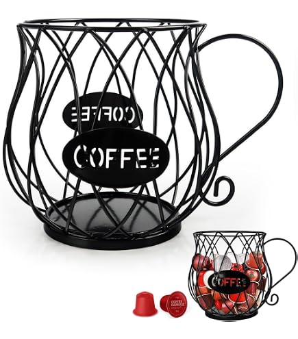 Panier de Rangement pour Capsules de Café, Porte-Dosettes de Café Panier de Rangement pour Capsules de Café, Porte-Dosettes de Café