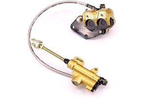 PONDWAY Bike Rear Brake/Front Brake/12mm Bicycle Brake Caliper Set (Front + Rear), For 50cc 110cc 125cc Pit Bike 47cc 49cc Mini Moto ATV Quad Dirt Bike (Rear Brake)