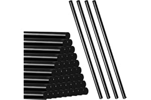 GAOMOENY 47 Pcs Barras de Pegamento Termofusible 11mm x 200mm, Barras de Pegamento Caliente, Barra Silicona Caliente para Pistola de Pegamentos Calientes, Palos de Pegamentos Negras DIY Manualidades