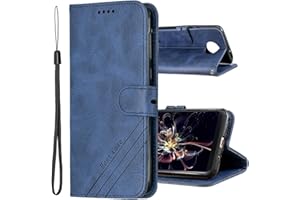 MRSTER Funda para Xiaomi Redmi 6A, Simple y Elegante Funda Protector Carcasa PU Leather con TPU Silicona Case Interna Suave para Xiaomi Redmi 6A Smartphone. Retro Blue