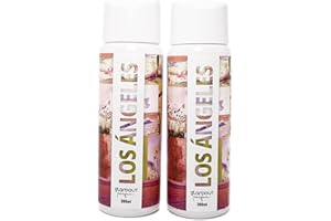 GLAMOUR PARFUM - Pack de 2 Recambios de Ambientador de Hogar Los Ángeles - 300 ml - Fragancia Fresca a Rosas - Aroma de Larga Duración - Ambientador Textil - para Pulverizar en la Cama o en Cortinas