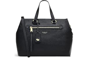 RADLEY London Pickwick Medium Ziptop Grab Handbag for Women, in Soft Grained Leather with Flat Grab Handles & Adjustable Cross Body Strap