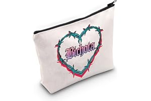 WZMPA Bolsa de maquillaje de música latina, regalo inspirado en la música, bolsa de maquillaje con cremallera para familiares y amigos, Bichota, Ajuste: