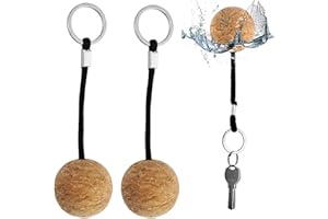 DHER Llavero De Corcho Flotante Llaveros AcuáTicos 2 Piezas De Llavero Flotante 35 Mm Llave De Canoa Bola Flotante Kayak Llavero De Bola De Corcho Redondo Llavero De Bola De Corcho Ligero Accesorios