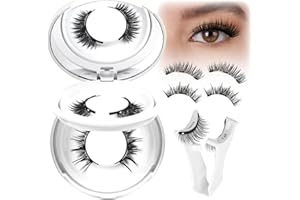 EONFAVE 2 pary magnetycznych rzęs bez eyelinera, z aplikatorem, wodoodporne, naturalny wygląd, bez użycia kleju, łatwe w użyciu