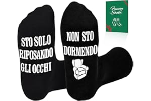 Niwicee Calze Uomo Divertenti Calzini Calze Termiche Donna Regalo Natale Uomo Divertenti Idea Regalo Funky Cotton Antiscivolo Natale Calzini Luminoso Calze Uomo Lunghe