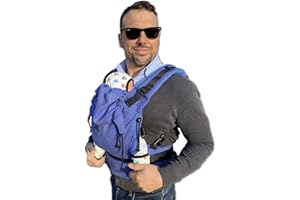 BABYMONKEY Regolo Baby Monkey Marsupio neonato ergonomico, porta bebe, Essential Blu, zaino porta bambino e neonato (0-24 mesi)