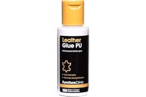 FURNITURE CLINIC Leather Glue 50ml - Polyurethane & Water Based - Easy to Use, Strong & Extremely Flexible - Used for Repairing Leather.