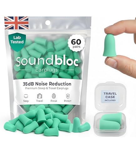 Ultra Soft Foam Ear Plugs, Perfect For Sleeping, 38dB SNR