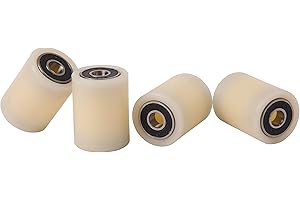 LASANA SMART MACHINES Lot de 4 rouleaux en nylon de 30 mm de diamètre et 40 mm de large, roulement de 8 mm usinés avec précision dans l'UE (30-40-8)