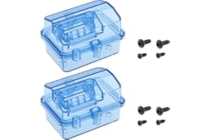 Create idea 2 Set Scatola Ricevitore ESC Trasparente Impermeabile Custodia Antipolvere Protezione per Il Controllo della velocità Elettrica Scatola Sigillata con Viti per 1/10 1/8 HSP RC Crawler