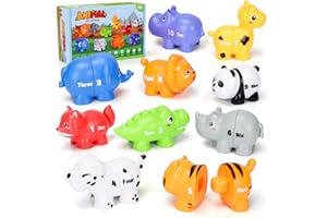 FULLOVE Toddlers Toys for 2 3 4 5 Year Olds Boys,Montessori Learning Toys for 18-24-36 Months Kids Educational Sensory Toy Age 2 3 4 5 Girls Farm Animal Number Matching Toy Birthday Gifts for 2-7 Children