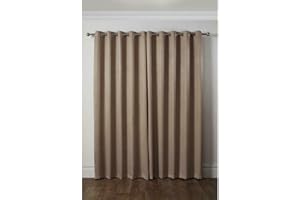 Emma Barclay – 3D Embossed Blackout Curtains for Bedroom Living Room Thermal Insulated Woven Eyelet Blackout Curtains With Reflective Reverse Weave Ambiance Collection (66” x 54” Inch)(Taupe)