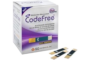 CodeFree Blutzuckerteststreifen 50 Stück Diabetes-Tests zur Kontrolle bei Blutzucker (Zuckerkrankheit)