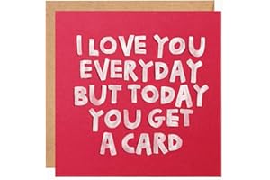 LOVOBIRD Valentine's Day Card for Wife, Husband, Girlfriend, or Boyfriend - Perfect for Your Loved One and Ideal for Anniversary Cards - I Love You Everyday