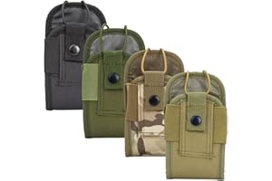 CHICHL Custodia radio, tattica Molle Radio Walkie Talkie Marsupio Marsupio Tasca portatile Nylon Interphone Holster Borsa per il trasporto per la caccia Campeggio (Verde)